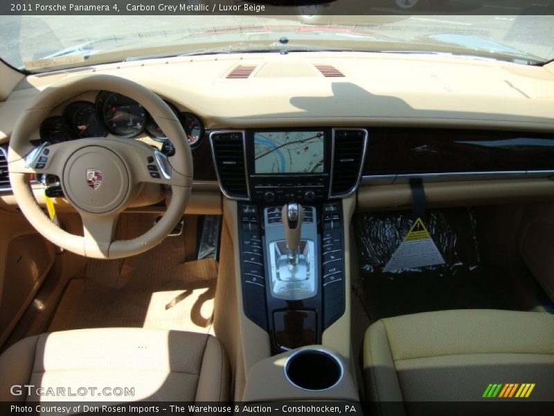 Carbon Grey Metallic / Luxor Beige 2011 Porsche Panamera 4