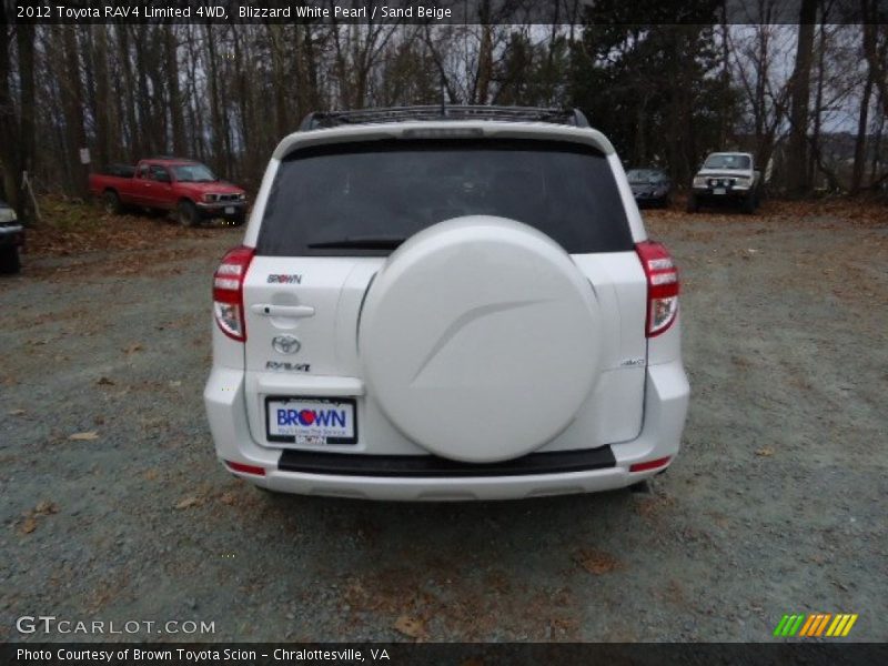Blizzard White Pearl / Sand Beige 2012 Toyota RAV4 Limited 4WD