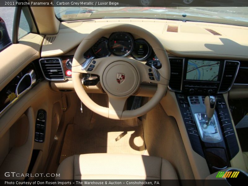 Carbon Grey Metallic / Luxor Beige 2011 Porsche Panamera 4