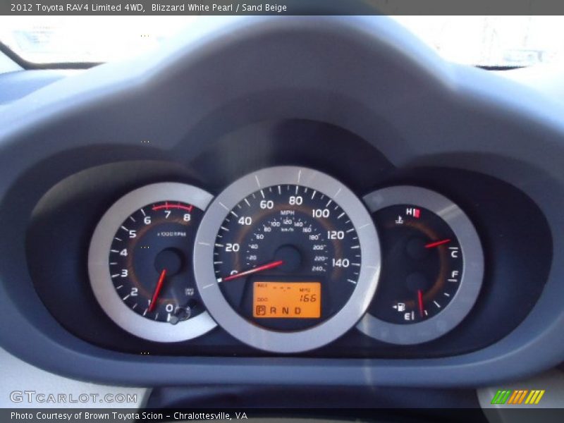 Blizzard White Pearl / Sand Beige 2012 Toyota RAV4 Limited 4WD