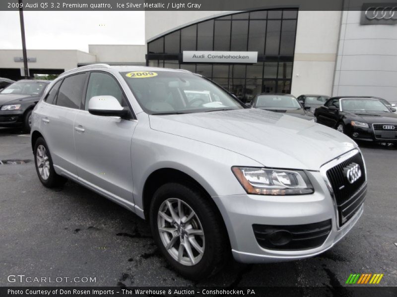 Ice Silver Metallic / Light Gray 2009 Audi Q5 3.2 Premium quattro