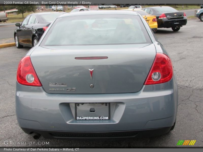 Blue Gold Crystal Metallic / Ebony 2009 Pontiac G6 Sedan