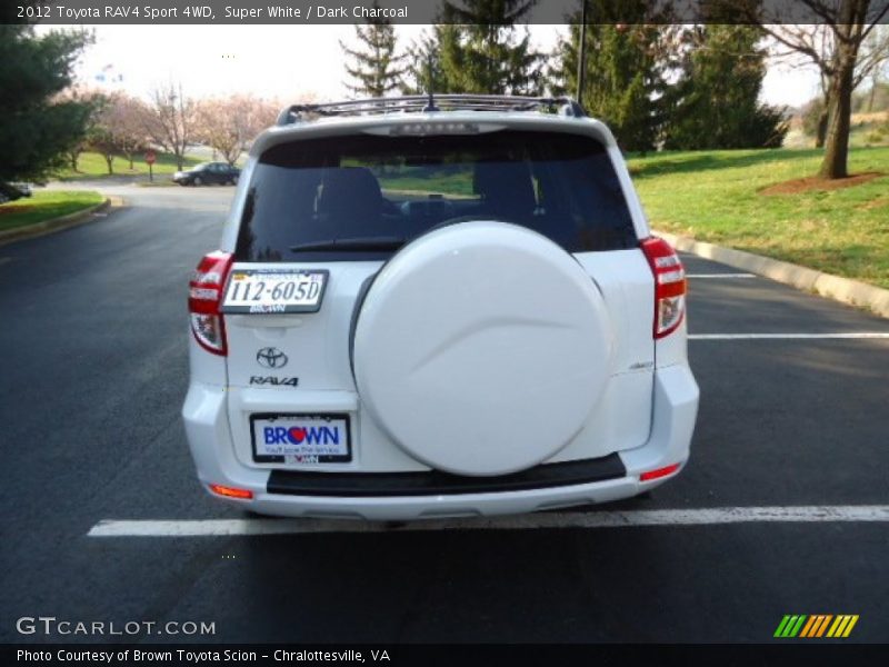 Super White / Dark Charcoal 2012 Toyota RAV4 Sport 4WD