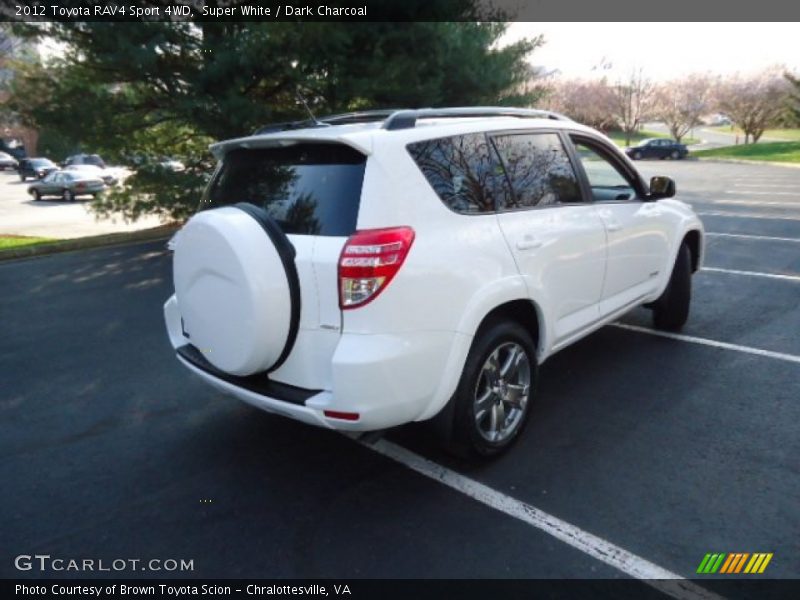 Super White / Dark Charcoal 2012 Toyota RAV4 Sport 4WD