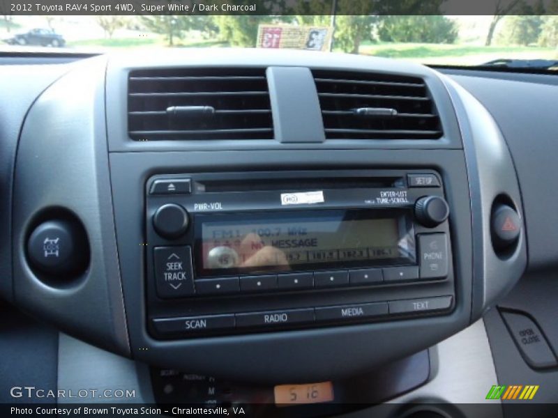 Super White / Dark Charcoal 2012 Toyota RAV4 Sport 4WD