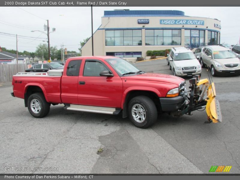 Flame Red / Dark Slate Gray 2003 Dodge Dakota SXT Club Cab 4x4