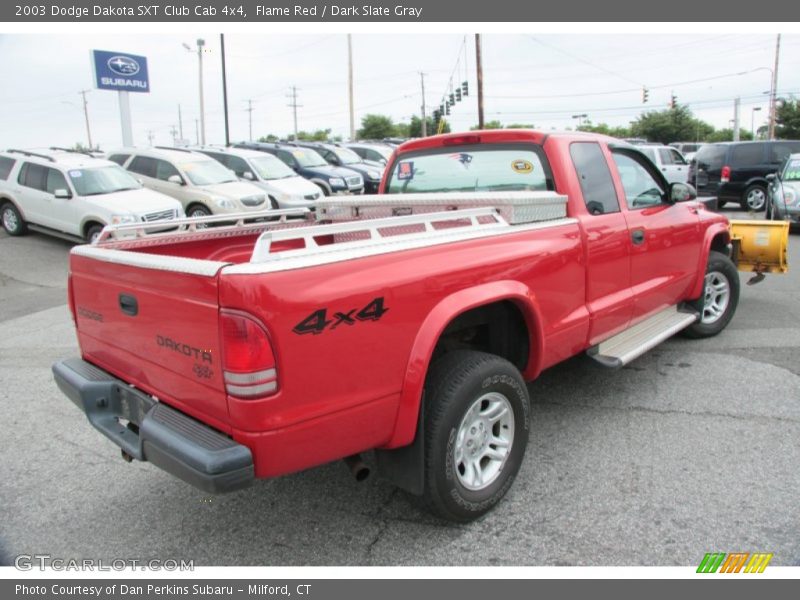 Flame Red / Dark Slate Gray 2003 Dodge Dakota SXT Club Cab 4x4