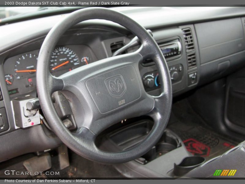 Flame Red / Dark Slate Gray 2003 Dodge Dakota SXT Club Cab 4x4