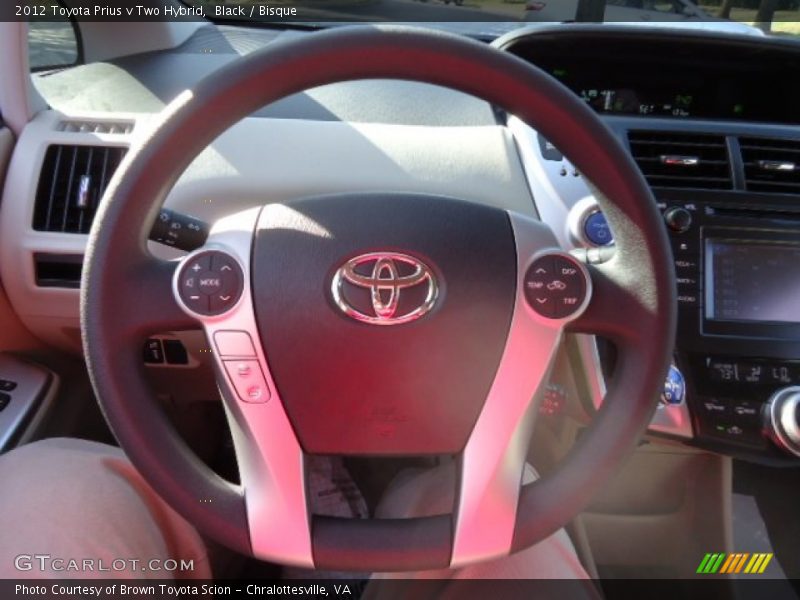 Black / Bisque 2012 Toyota Prius v Two Hybrid