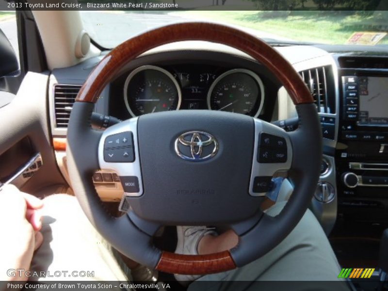 Blizzard White Pearl / Sandstone 2013 Toyota Land Cruiser