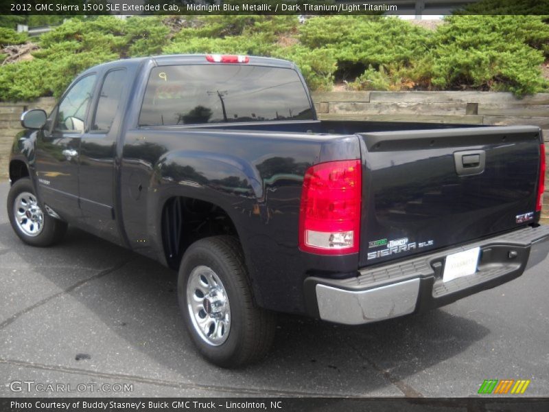 Midnight Blue Metallic / Dark Titanium/Light Titanium 2012 GMC Sierra 1500 SLE Extended Cab