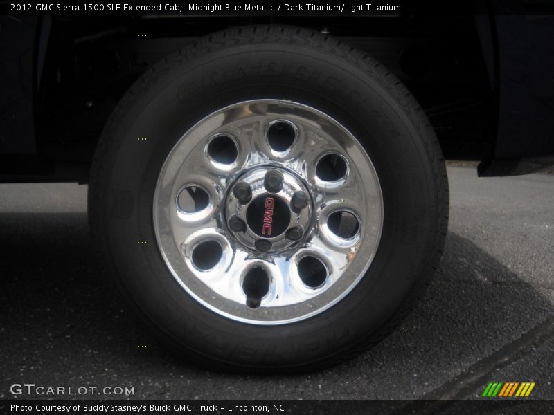 Midnight Blue Metallic / Dark Titanium/Light Titanium 2012 GMC Sierra 1500 SLE Extended Cab