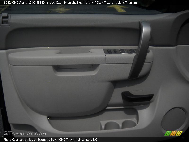 Midnight Blue Metallic / Dark Titanium/Light Titanium 2012 GMC Sierra 1500 SLE Extended Cab