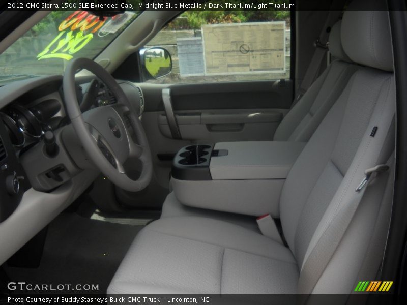 Midnight Blue Metallic / Dark Titanium/Light Titanium 2012 GMC Sierra 1500 SLE Extended Cab