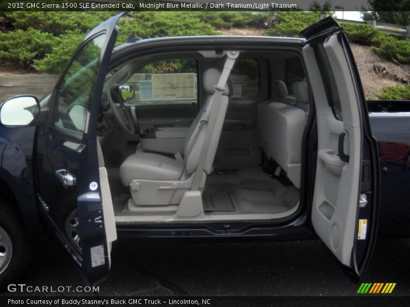 Midnight Blue Metallic / Dark Titanium/Light Titanium 2012 GMC Sierra 1500 SLE Extended Cab