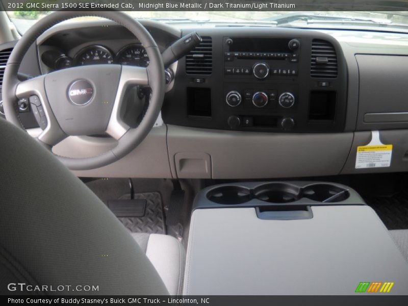 Midnight Blue Metallic / Dark Titanium/Light Titanium 2012 GMC Sierra 1500 SLE Extended Cab