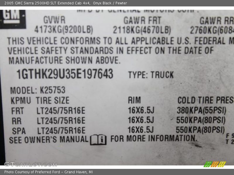 Onyx Black / Pewter 2005 GMC Sierra 2500HD SLT Extended Cab 4x4