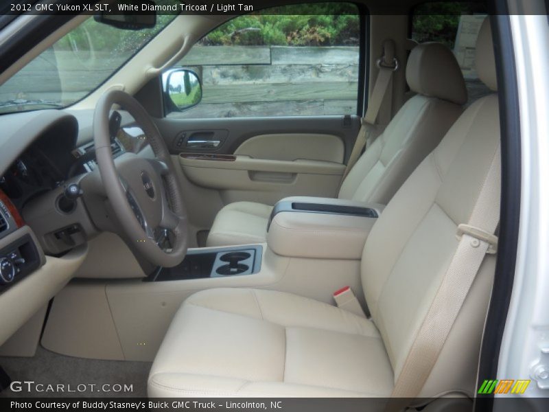 White Diamond Tricoat / Light Tan 2012 GMC Yukon XL SLT