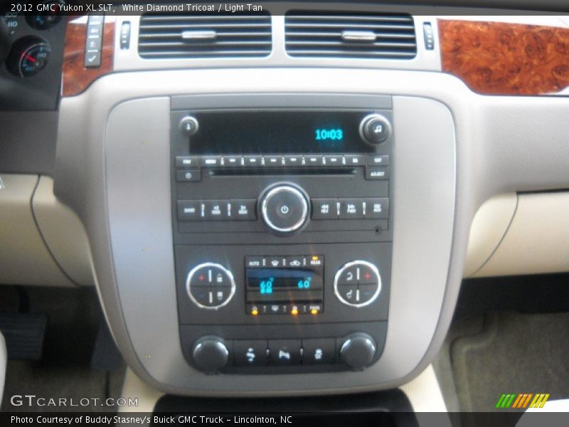 White Diamond Tricoat / Light Tan 2012 GMC Yukon XL SLT