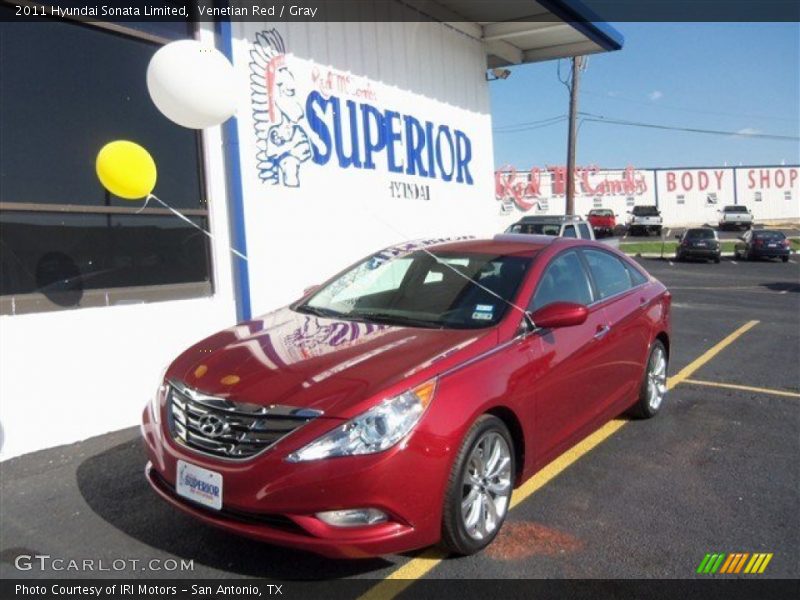 Venetian Red / Gray 2011 Hyundai Sonata Limited