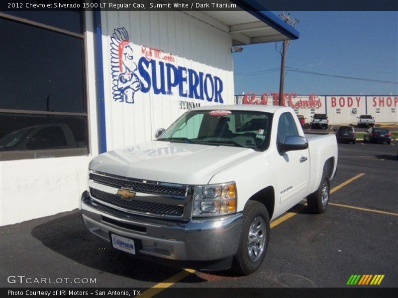 Summit White / Dark Titanium 2012 Chevrolet Silverado 1500 LT Regular Cab