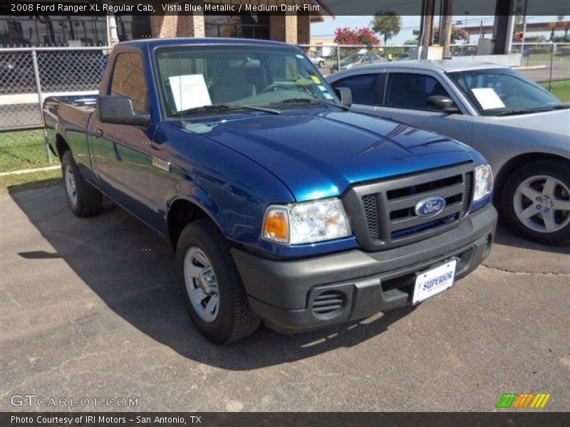 Vista Blue Metallic / Medium Dark Flint 2008 Ford Ranger XL Regular Cab