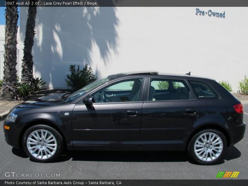 Lava Grey Pearl Effect / Beige 2007 Audi A3 2.0T