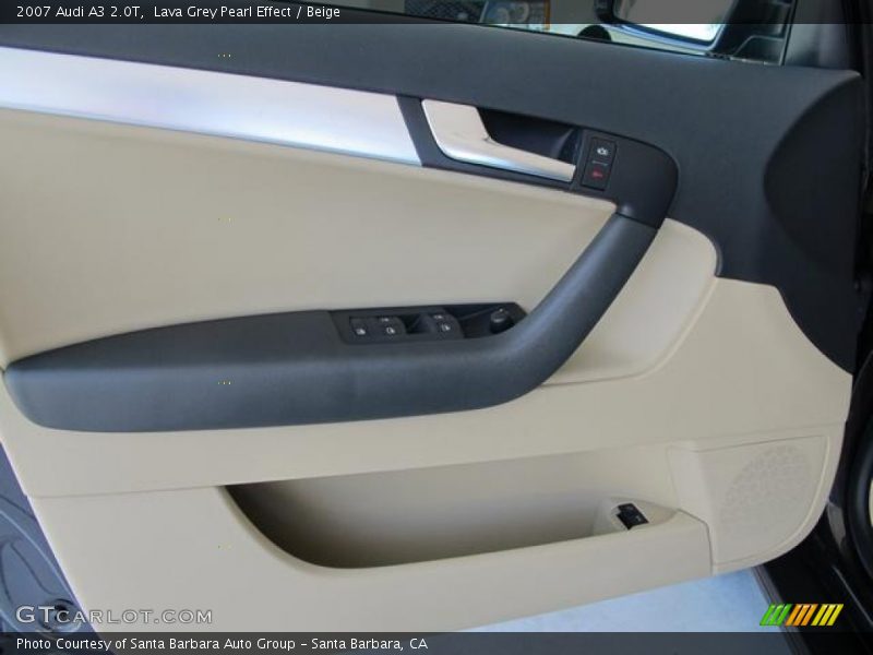 Lava Grey Pearl Effect / Beige 2007 Audi A3 2.0T