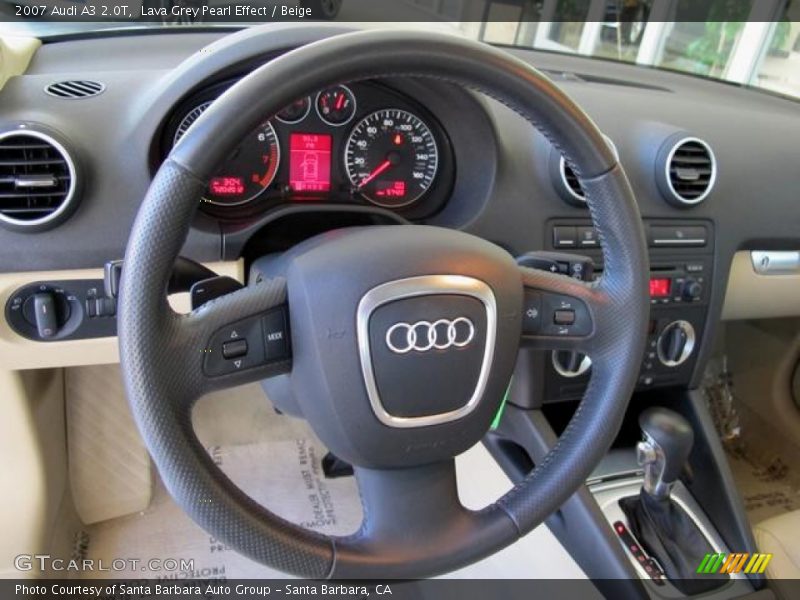 Lava Grey Pearl Effect / Beige 2007 Audi A3 2.0T