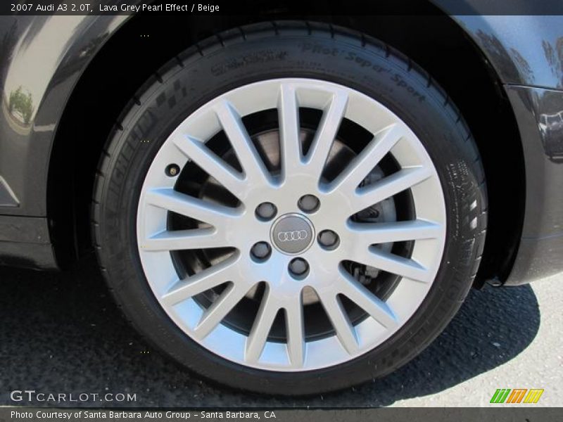 Lava Grey Pearl Effect / Beige 2007 Audi A3 2.0T