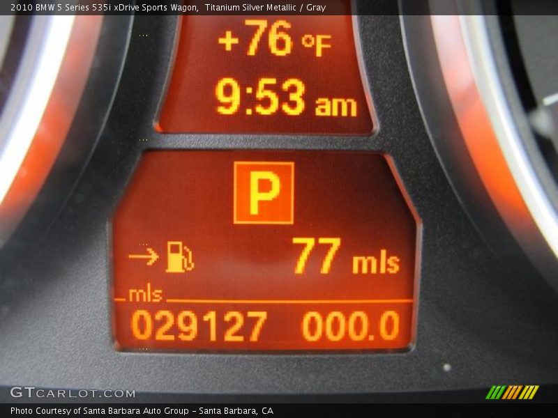 Titanium Silver Metallic / Gray 2010 BMW 5 Series 535i xDrive Sports Wagon