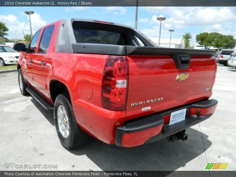 Victory Red / Ebony 2010 Chevrolet Avalanche LS