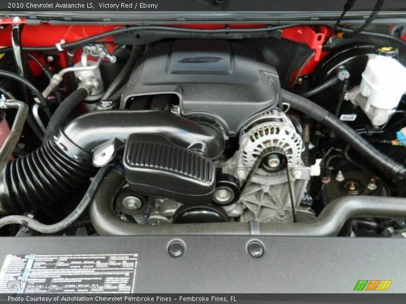 Victory Red / Ebony 2010 Chevrolet Avalanche LS