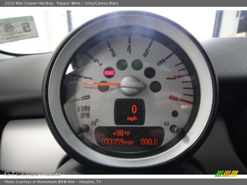 Pepper White / Grey/Carbon Black 2010 Mini Cooper Hardtop
