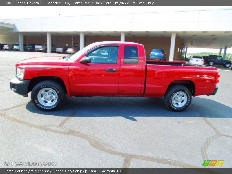 Flame Red / Dark Slate Gray/Medium Slate Gray 2008 Dodge Dakota ST Extended Cab