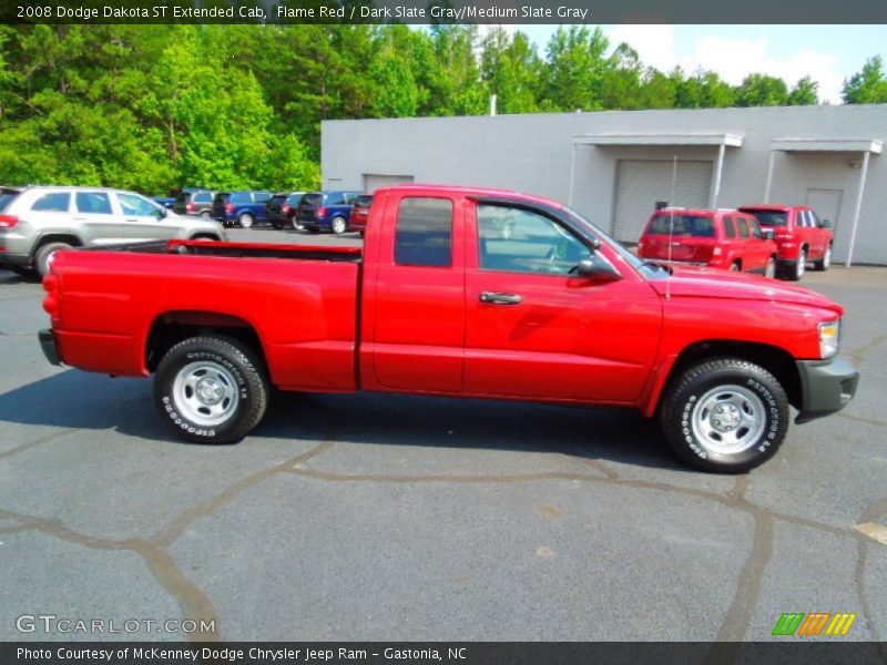 Flame Red / Dark Slate Gray/Medium Slate Gray 2008 Dodge Dakota ST Extended Cab
