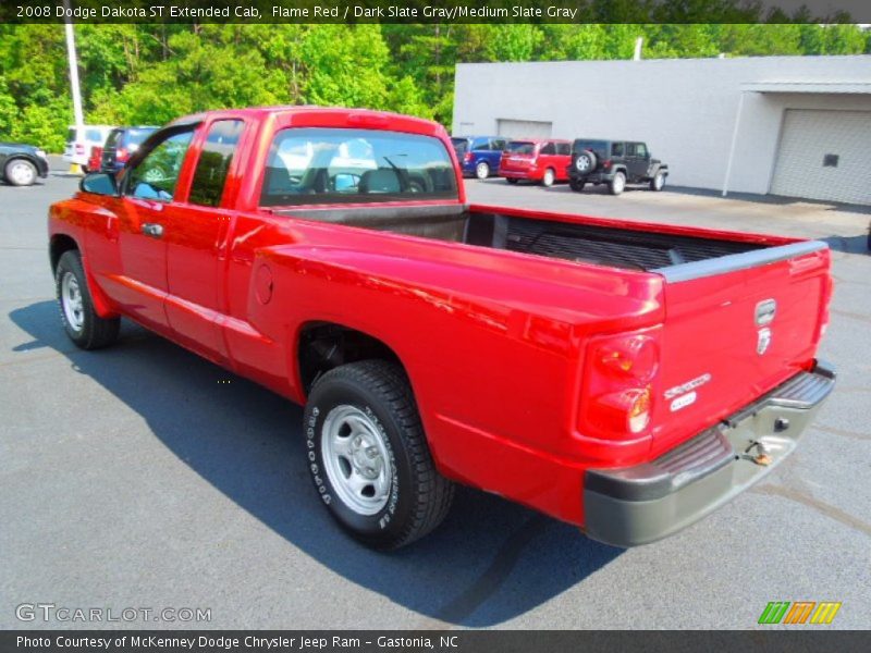 Flame Red / Dark Slate Gray/Medium Slate Gray 2008 Dodge Dakota ST Extended Cab