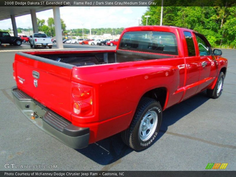 Flame Red / Dark Slate Gray/Medium Slate Gray 2008 Dodge Dakota ST Extended Cab