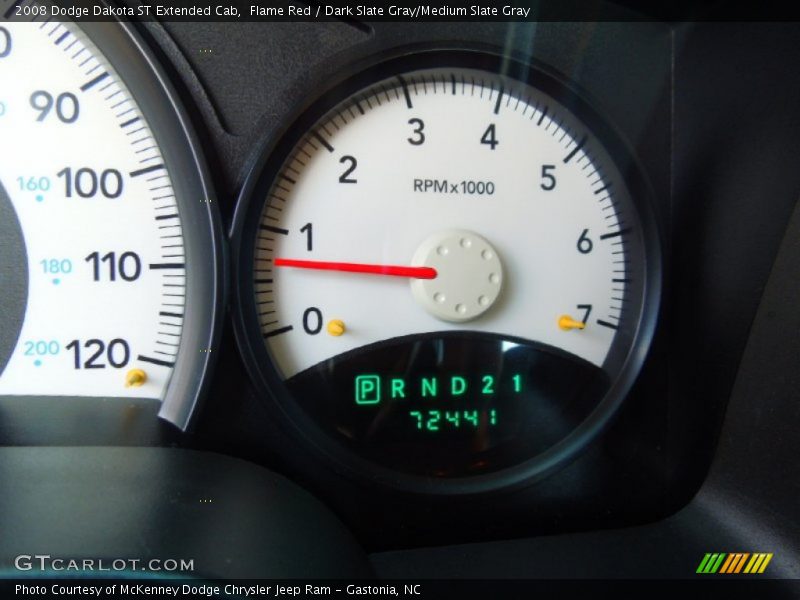 Flame Red / Dark Slate Gray/Medium Slate Gray 2008 Dodge Dakota ST Extended Cab