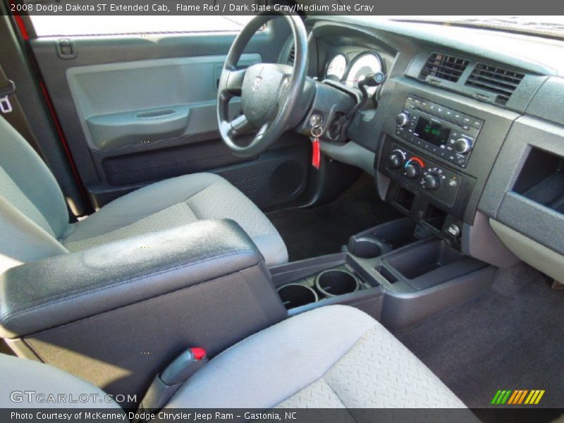 Flame Red / Dark Slate Gray/Medium Slate Gray 2008 Dodge Dakota ST Extended Cab