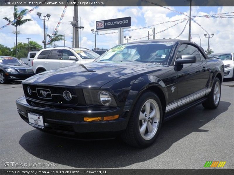 Black / Light Graphite 2009 Ford Mustang V6 Convertible