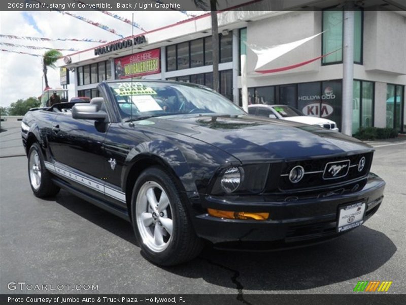 Black / Light Graphite 2009 Ford Mustang V6 Convertible