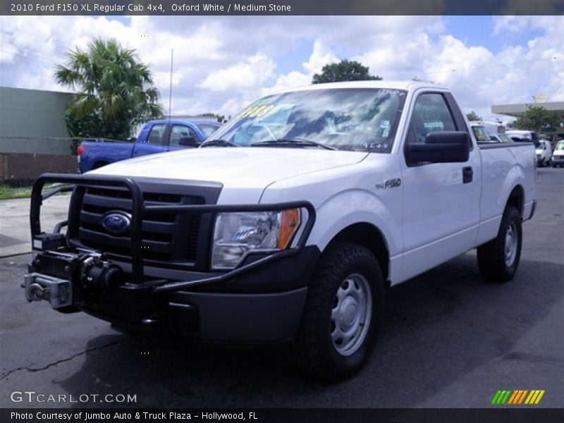 Oxford White / Medium Stone 2010 Ford F150 XL Regular Cab 4x4