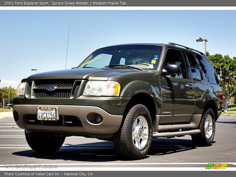 Spruce Green Metallic / Medium Prairie Tan 2001 Ford Explorer Sport