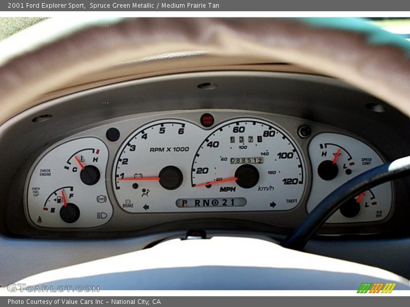 Spruce Green Metallic / Medium Prairie Tan 2001 Ford Explorer Sport