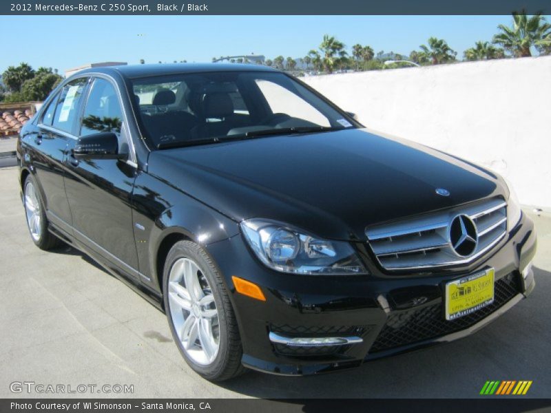 Black / Black 2012 Mercedes-Benz C 250 Sport
