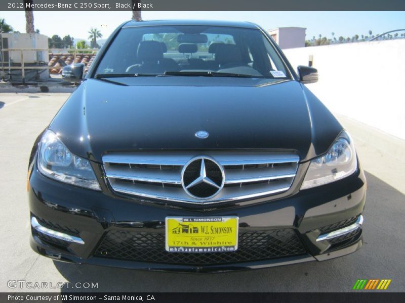 Black / Black 2012 Mercedes-Benz C 250 Sport