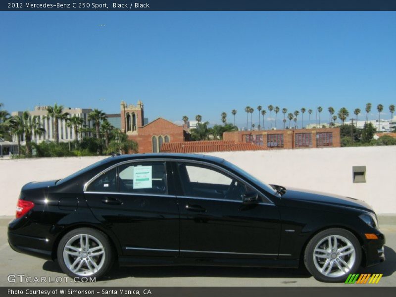 Black / Black 2012 Mercedes-Benz C 250 Sport