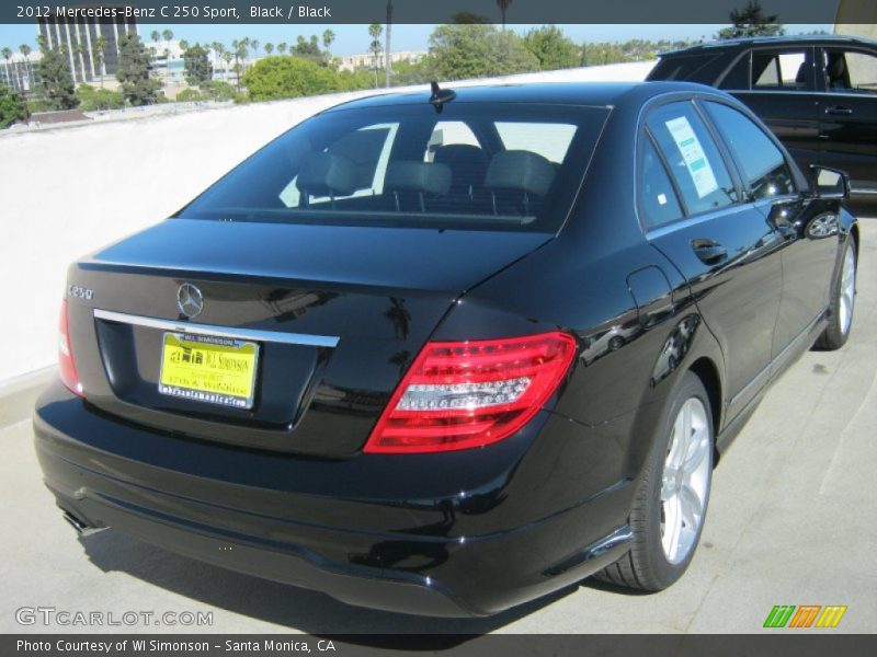 Black / Black 2012 Mercedes-Benz C 250 Sport
