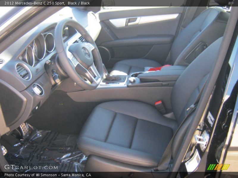 Black / Black 2012 Mercedes-Benz C 250 Sport